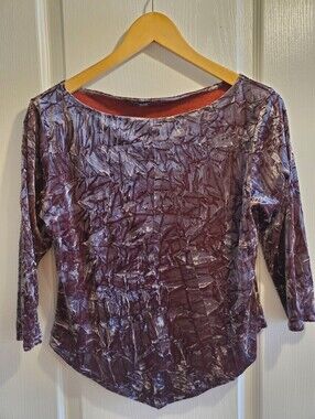 Bedo Velvet Boatneck 3/4 Sleeve Top